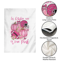 Football Breast Cancer Awareness Garden Flag In October We Wear Pink Gift - Wonder Print Shop