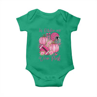 Football Breast Cancer Awareness Baby Onesie In October We Wear Pink Gift - Wonder Print Shop