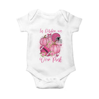 Football Breast Cancer Awareness Baby Onesie In October We Wear Pink Gift - Wonder Print Shop