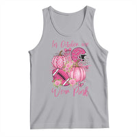 Football Breast Cancer Awareness Tank Top In October We Wear Pink Gift - Wonder Print Shop