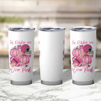 Football Breast Cancer Awareness Tumbler Cup In October We Wear Pink Gift