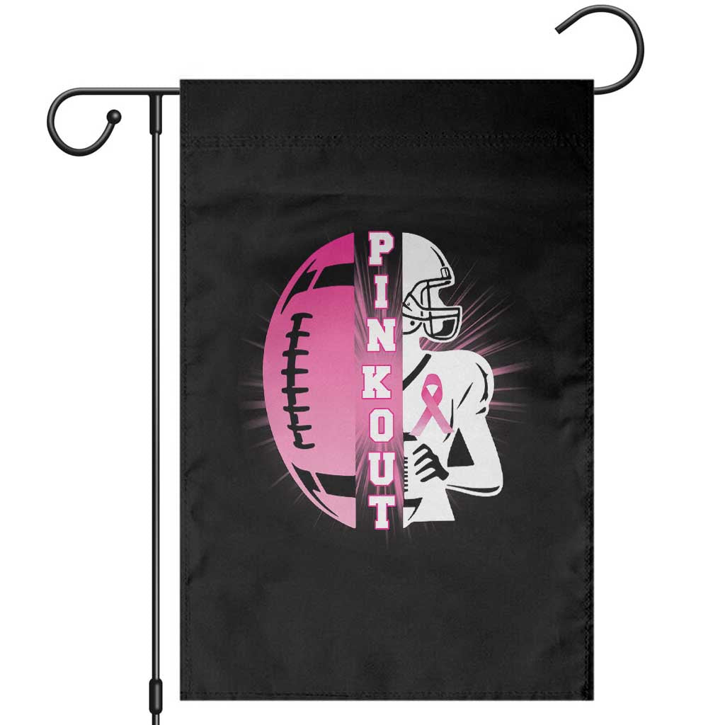 Pink Out Game Day Football Garden Flag Breast Cancer Support - Wonder Print Shop