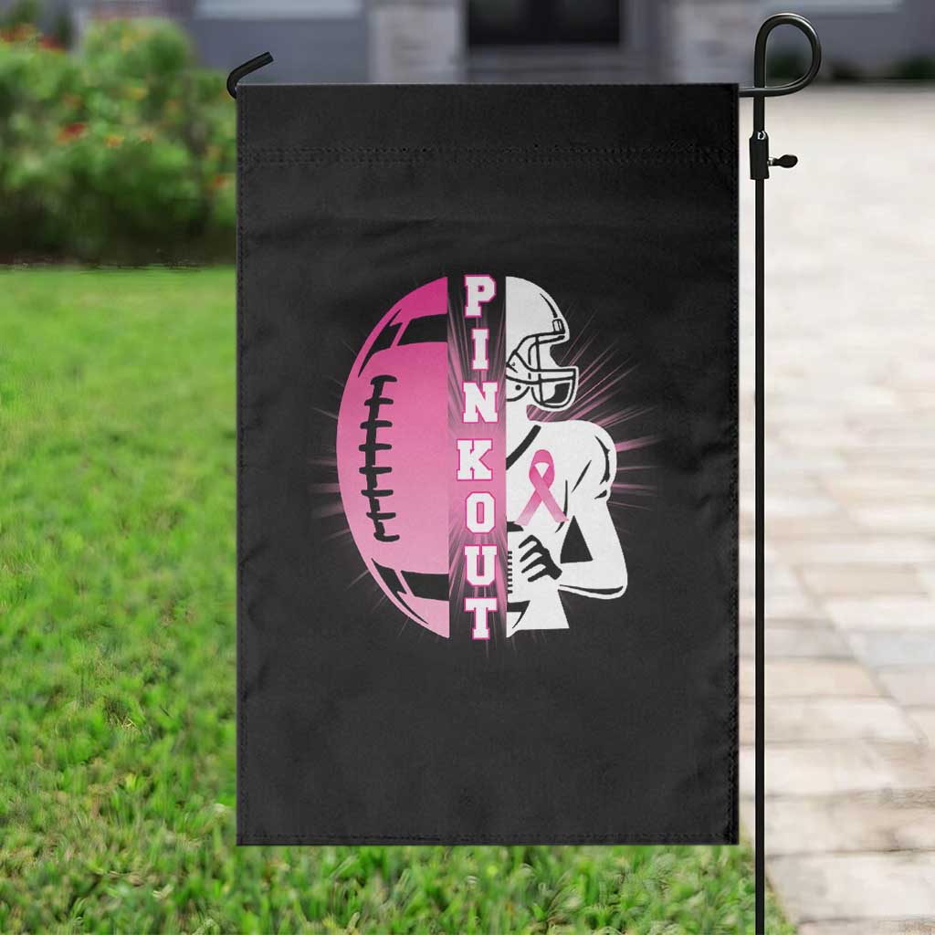 Pink Out Game Day Football Garden Flag Breast Cancer Support - Wonder Print Shop