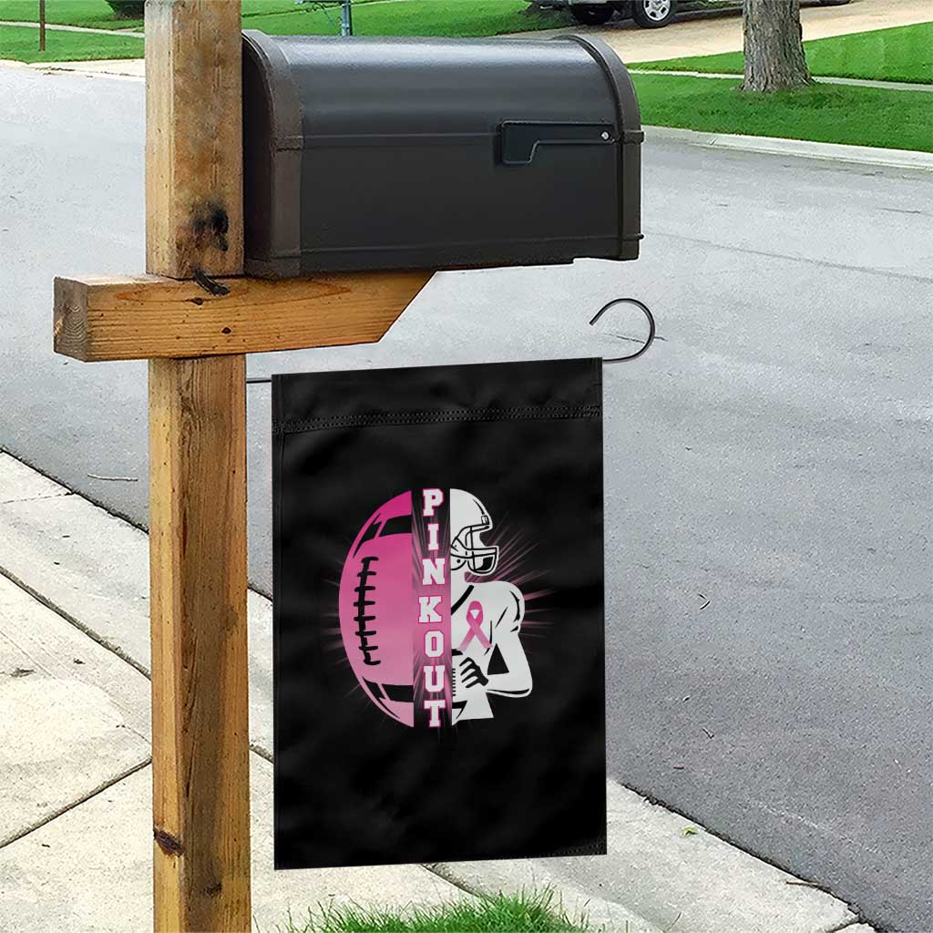 Pink Out Game Day Football Garden Flag Breast Cancer Support - Wonder Print Shop