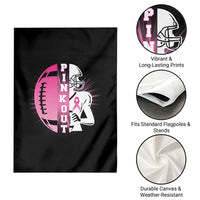 Pink Out Game Day Football Garden Flag Breast Cancer Support - Wonder Print Shop