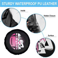 Pink Out Game Day Football Spare Tire Cover Breast Cancer Support - Wonder Print Shop