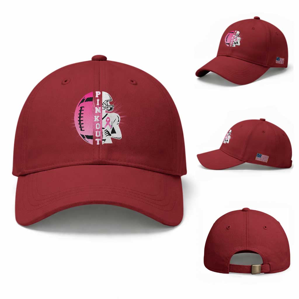 Pink Out Game Day Football Baseball Cap Breast Cancer Support