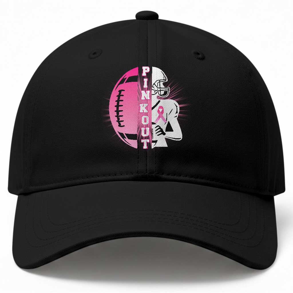Pink Out Game Day Football Baseball Cap Breast Cancer Support