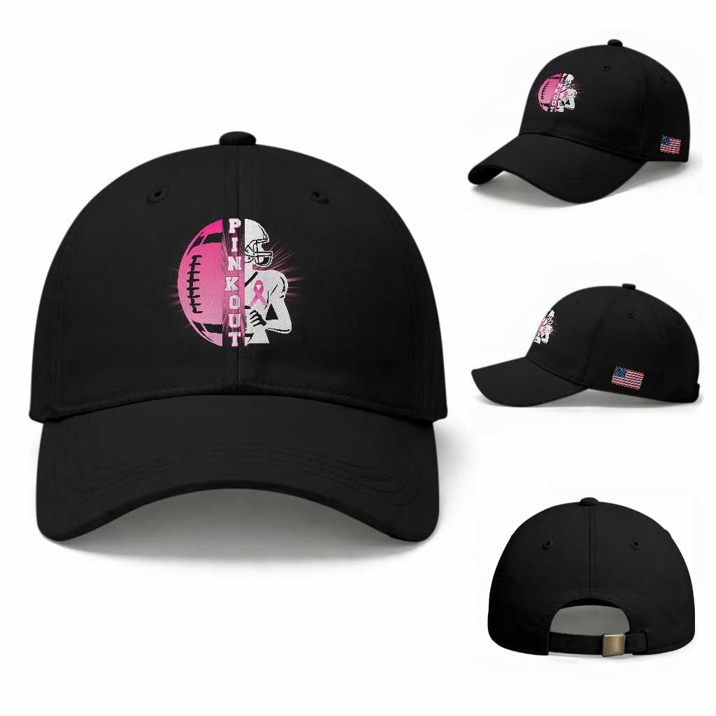 Pink Out Game Day Football Baseball Cap Breast Cancer Support
