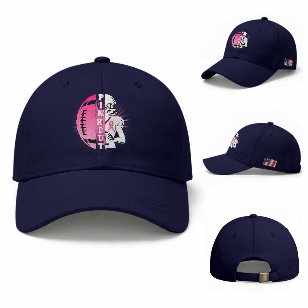 Pink Out Game Day Football Baseball Cap Breast Cancer Support