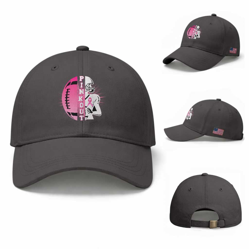 Pink Out Game Day Football Baseball Cap Breast Cancer Support
