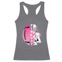 Pink Out Game Day Football Racerback Tank Top Breast Cancer Support - Wonder Print Shop