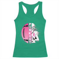 Pink Out Game Day Football Racerback Tank Top Breast Cancer Support - Wonder Print Shop