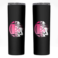 Pink Out Game Day Football Skinny Tumbler Breast Cancer Support