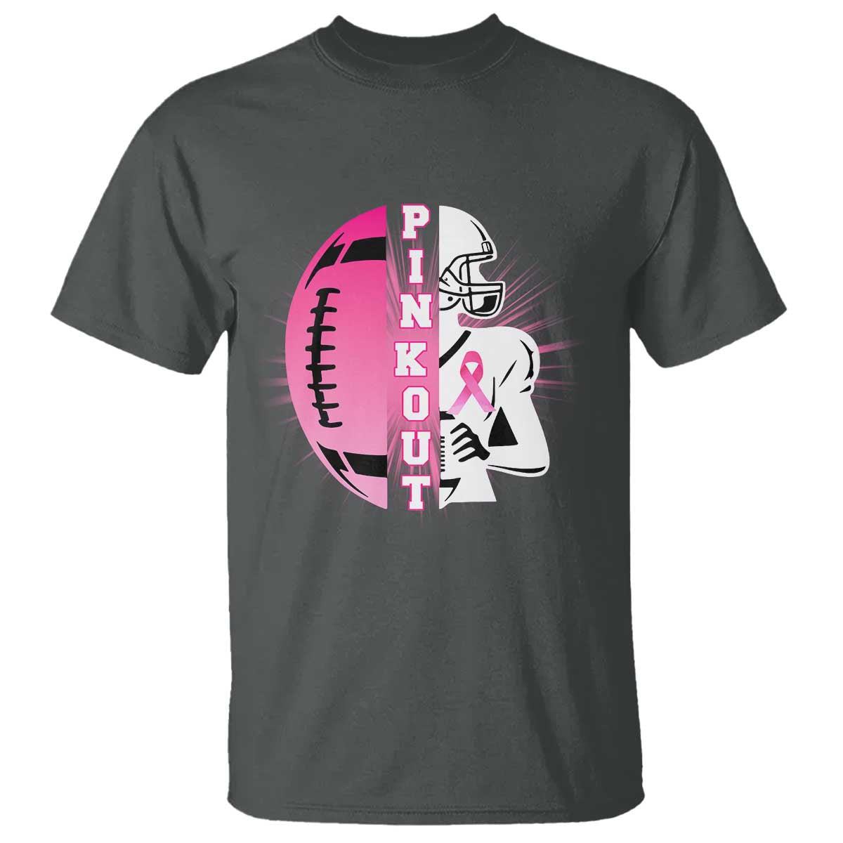 Pink Out Game Day Football T Shirt Breast Cancer Support - Wonder Print Shop