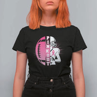 Pink Out Game Day Football T Shirt For Women Breast Cancer Support - Wonder Print Shop