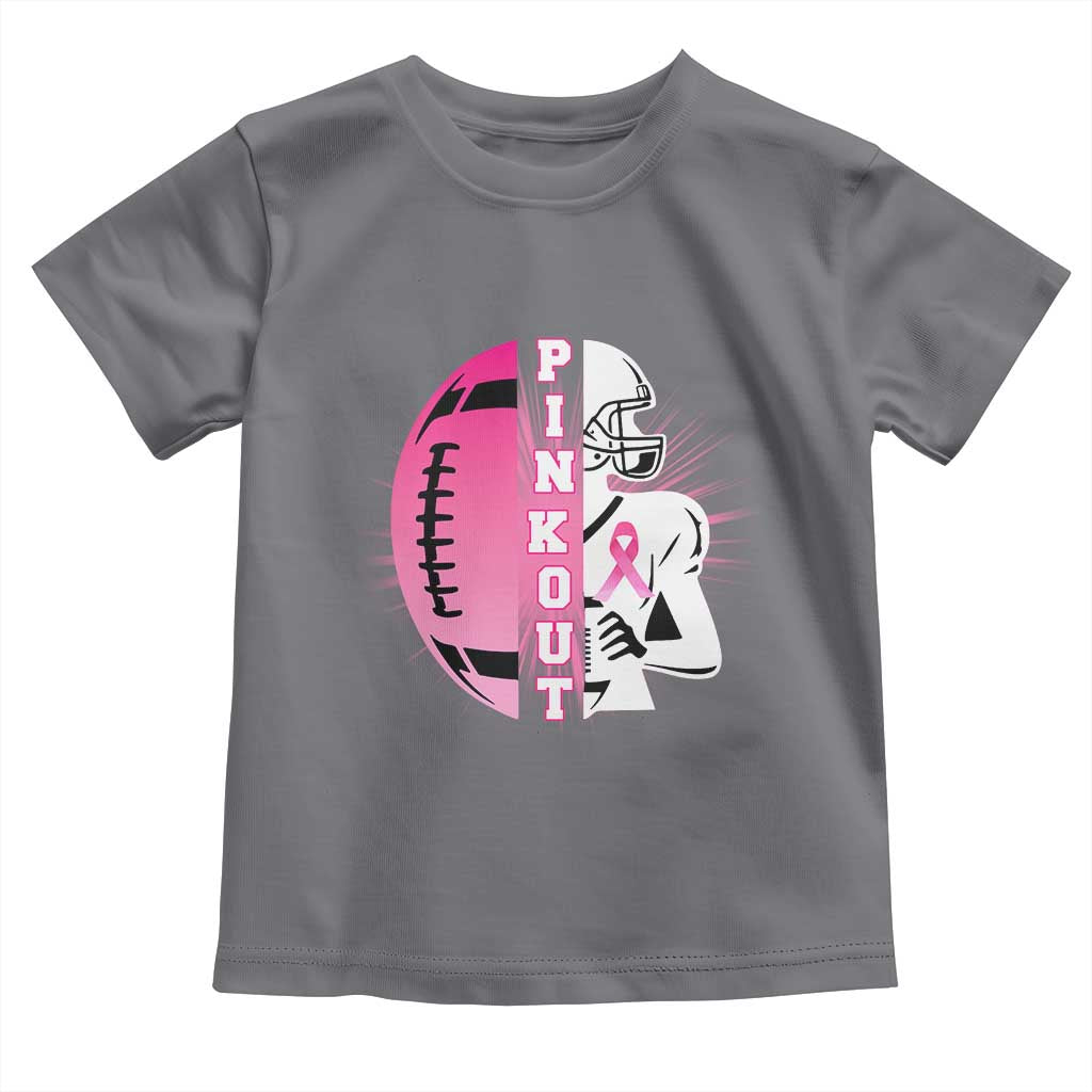 Pink Out Game Day Football Toddler T Shirt Breast Cancer Support - Wonder Print Shop