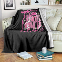 Pink Out Throw Blanket Football Support Breast Cancer Gift - Wonder Print Shop