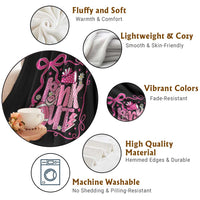 Pink Out Throw Blanket Football Support Breast Cancer Gift - Wonder Print Shop
