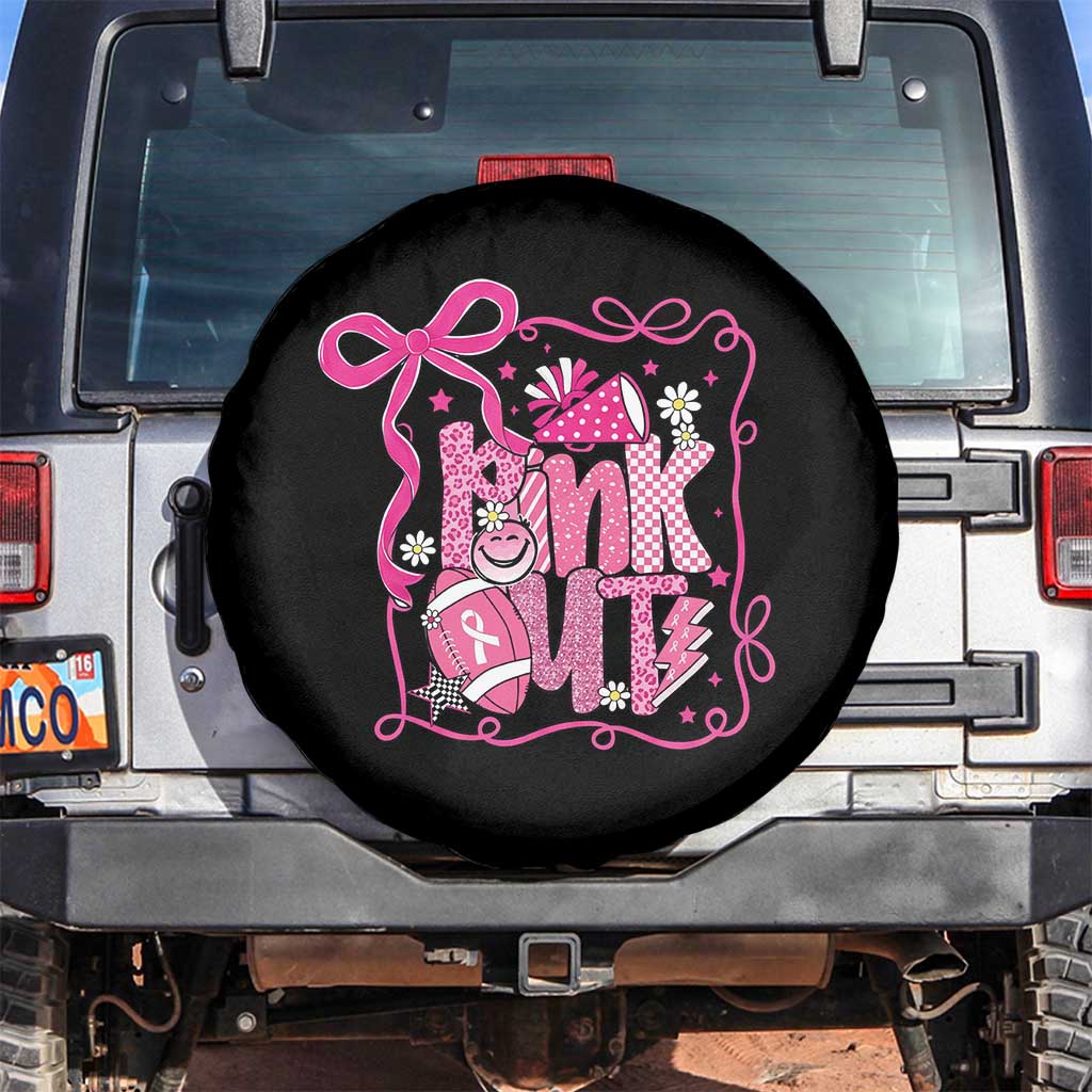 Pink Out Spare Tire Cover Football Support Breast Cancer Gift - Wonder Print Shop