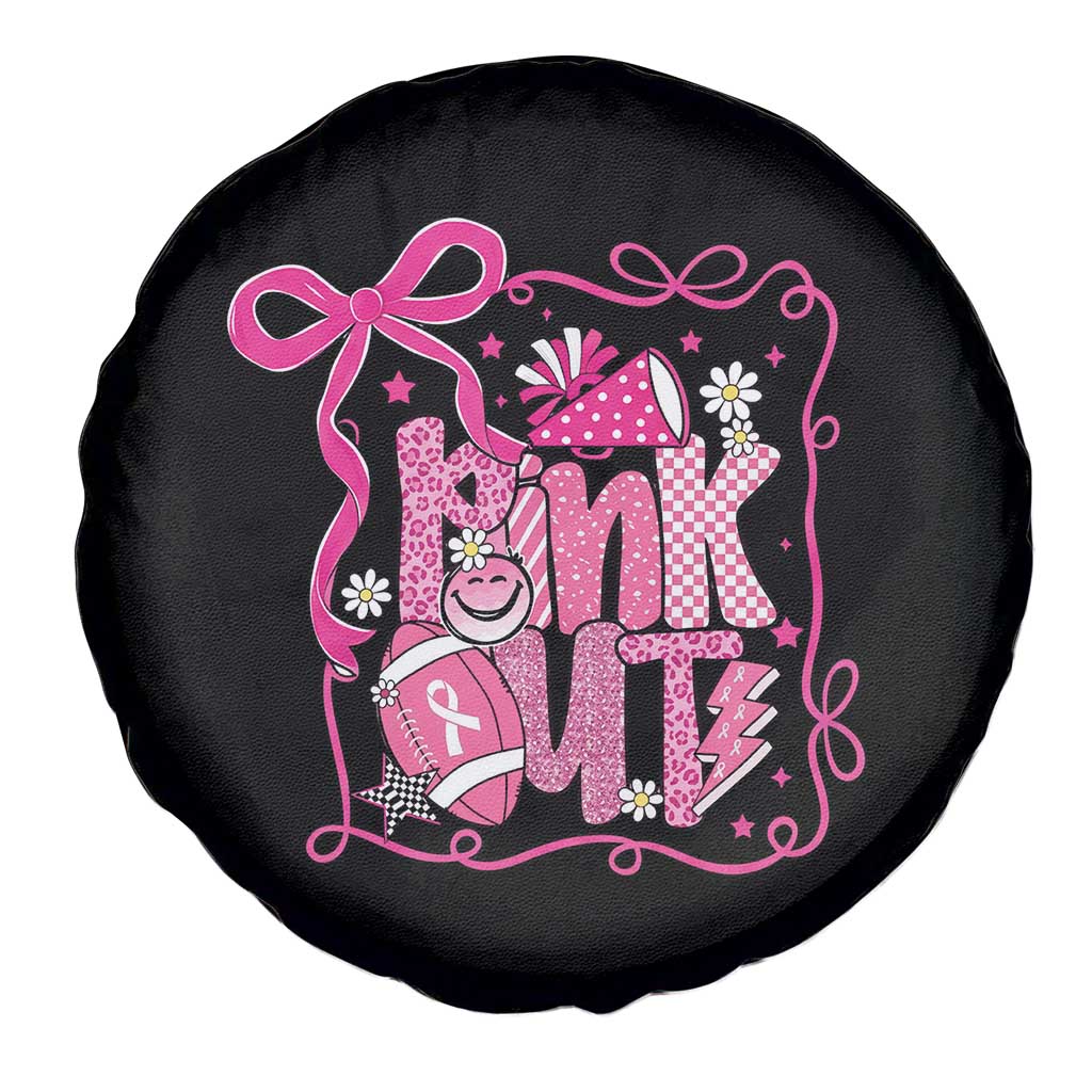 Pink Out Spare Tire Cover Football Support Breast Cancer Gift - Wonder Print Shop