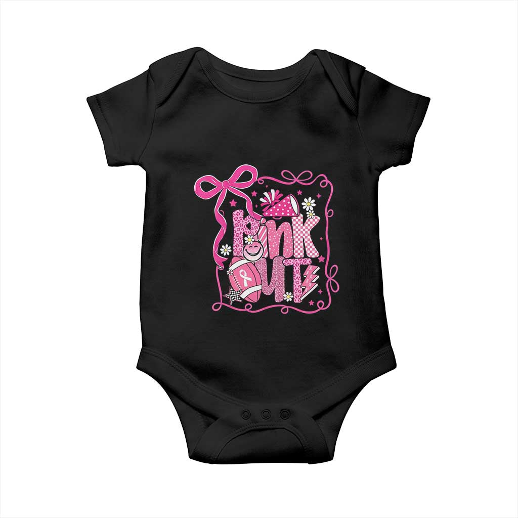 Pink Out Baby Onesie Football Support Breast Cancer Gift - Wonder Print Shop