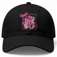 Pink Out Baseball Cap Football Support Breast Cancer Gift