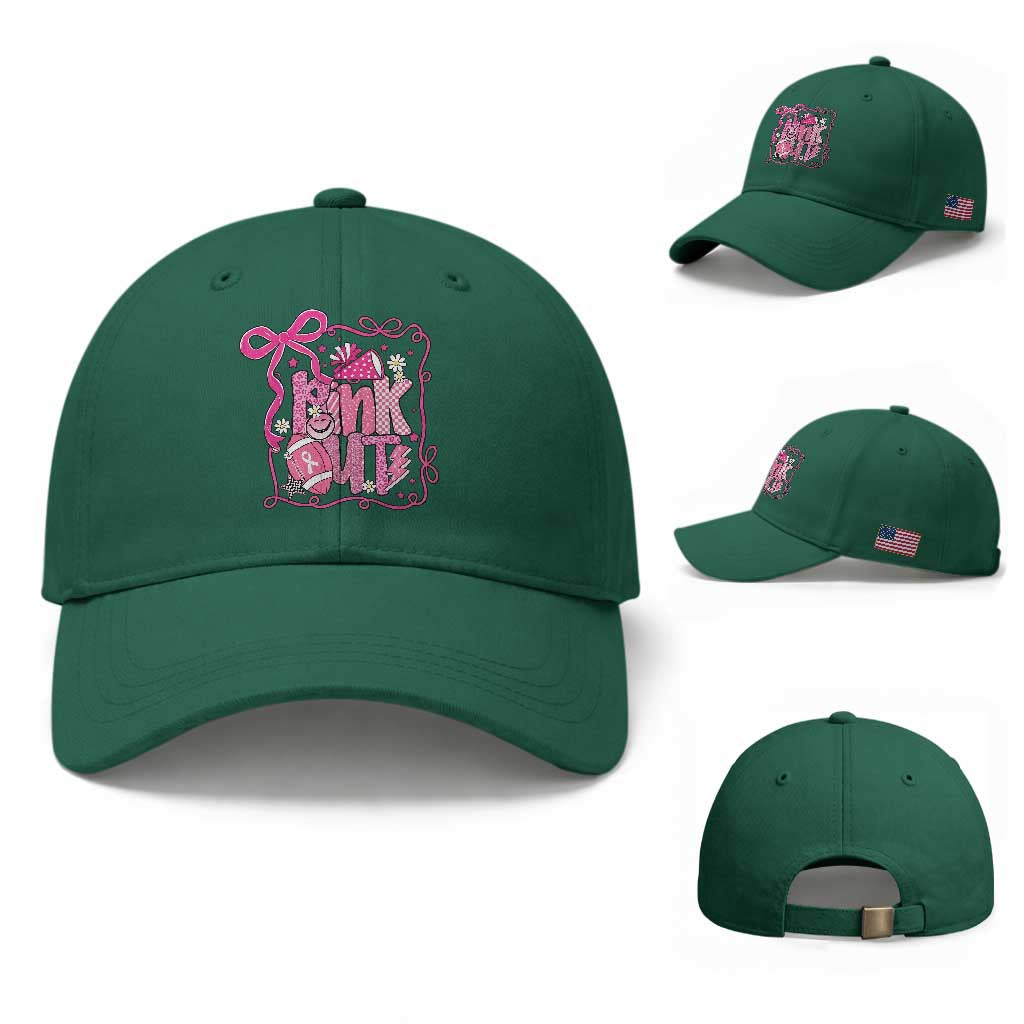Pink Out Baseball Cap Football Support Breast Cancer Gift