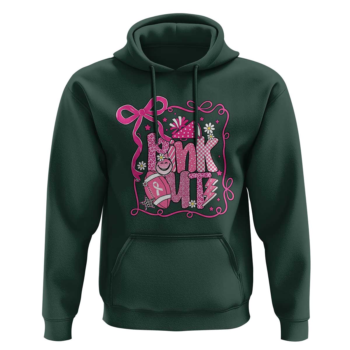 Pink Out Hoodie Football Support Breast Cancer Gift - Wonder Print Shop