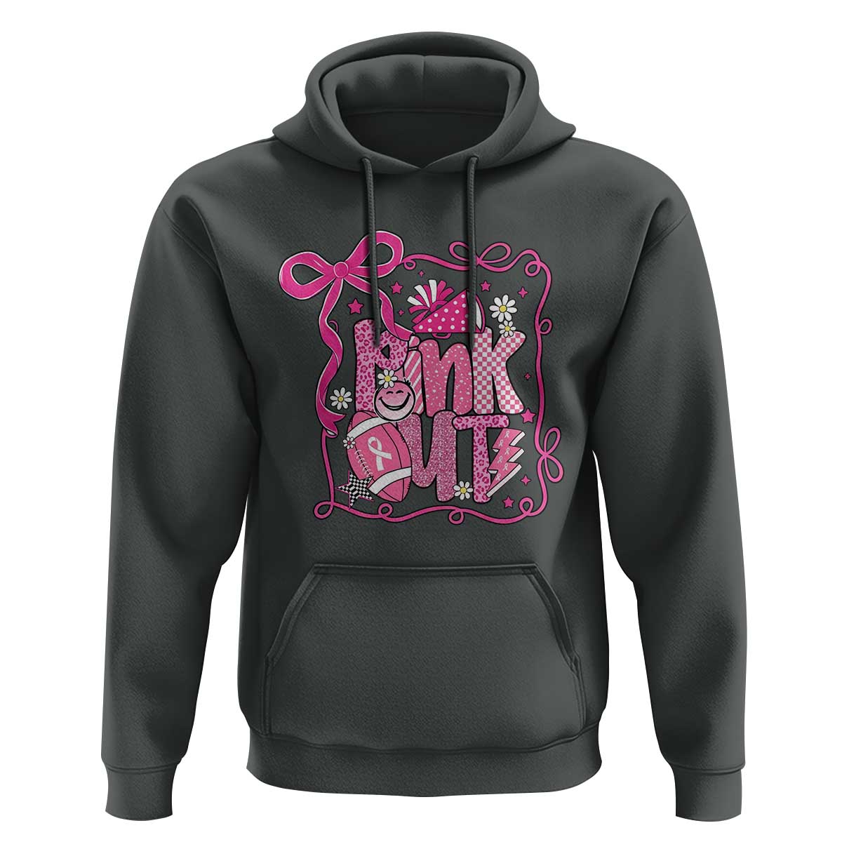 Pink Out Hoodie Football Support Breast Cancer Gift - Wonder Print Shop