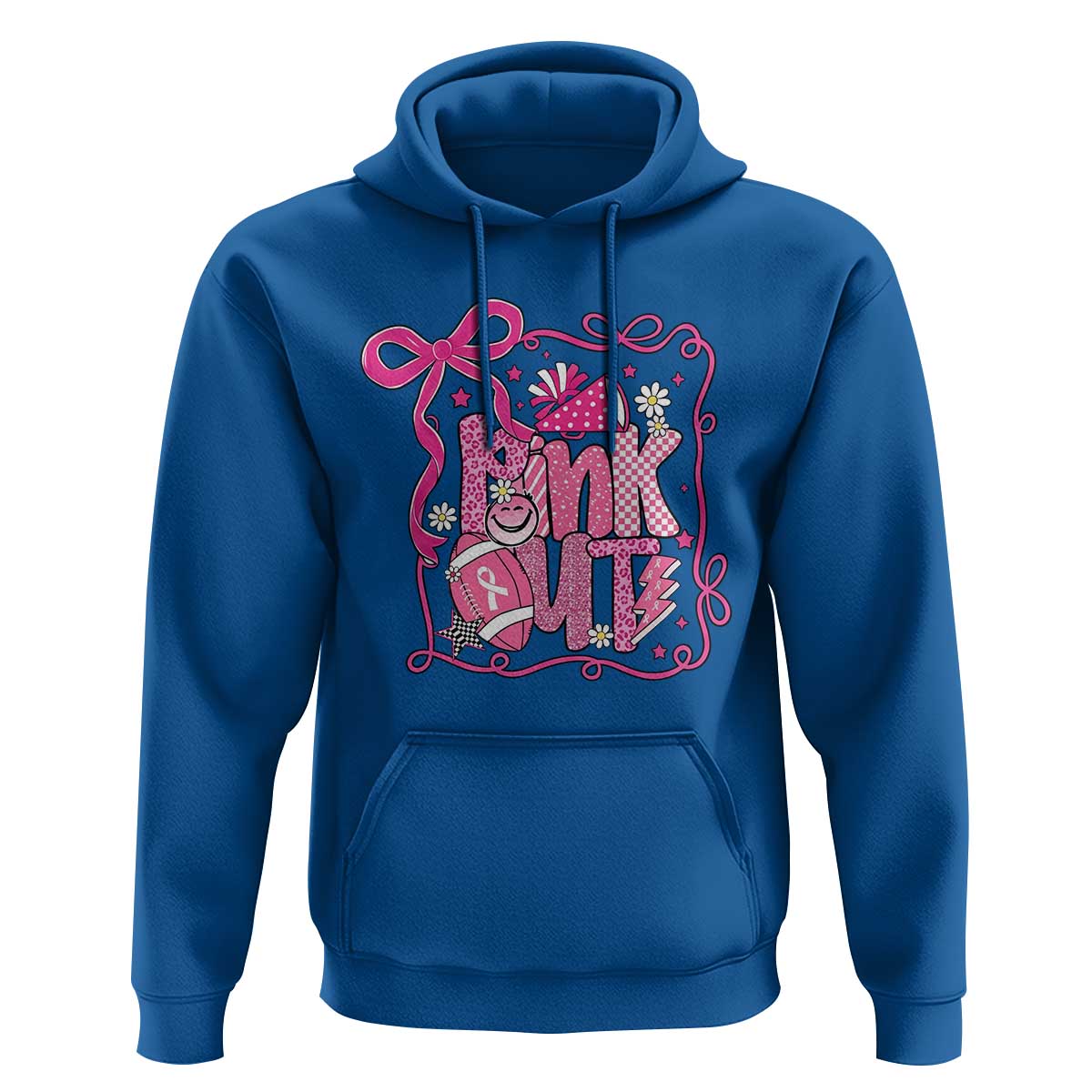 Pink Out Hoodie Football Support Breast Cancer Gift - Wonder Print Shop