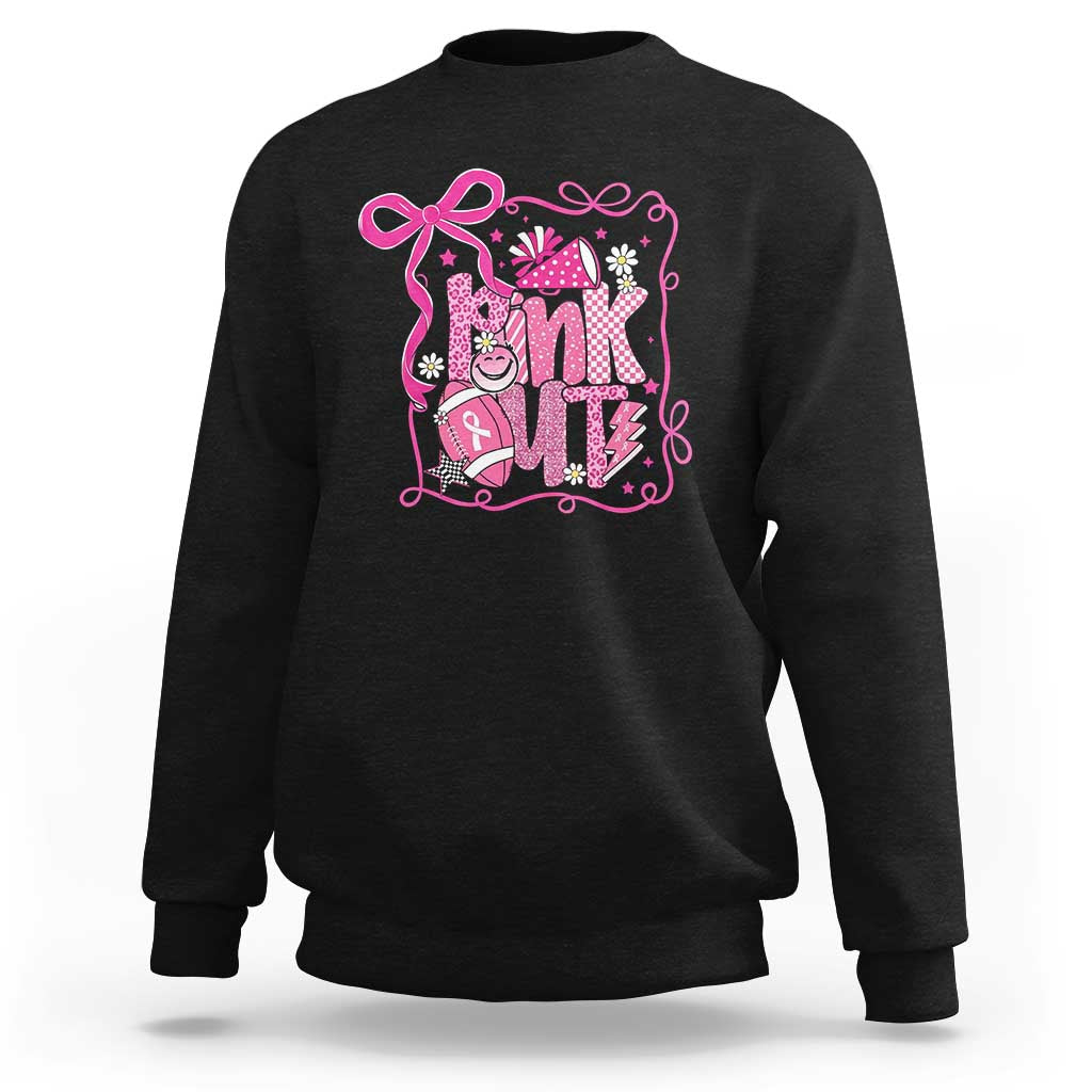 Pink Out Sweatshirt Football Support Breast Cancer Gift - Wonder Print Shop