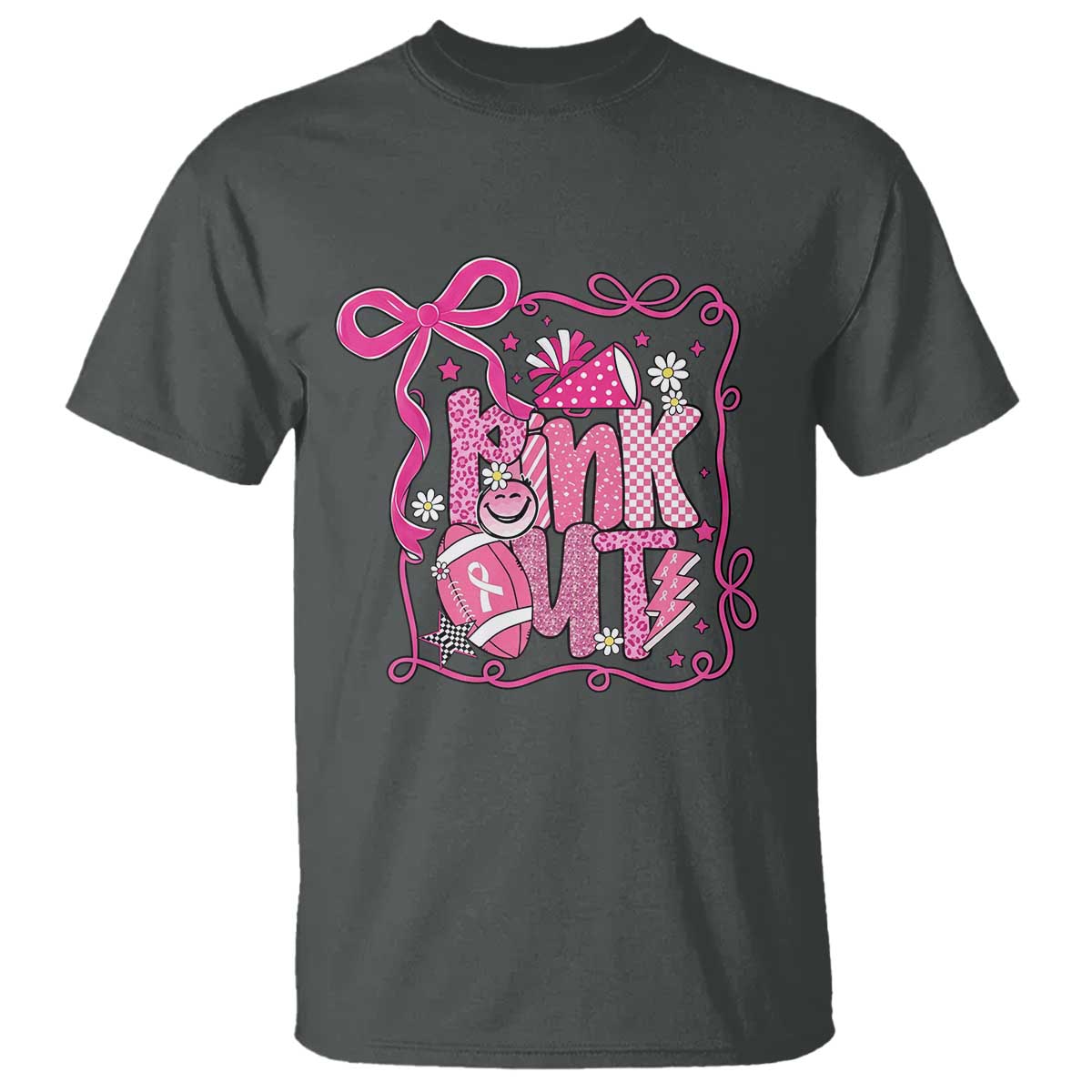Pink Out T Shirt Football Support Breast Cancer Gift - Wonder Print Shop