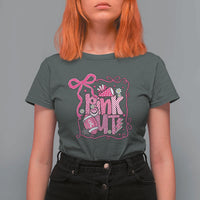 Pink Out T Shirt For Women Football Support Breast Cancer Gift - Wonder Print Shop
