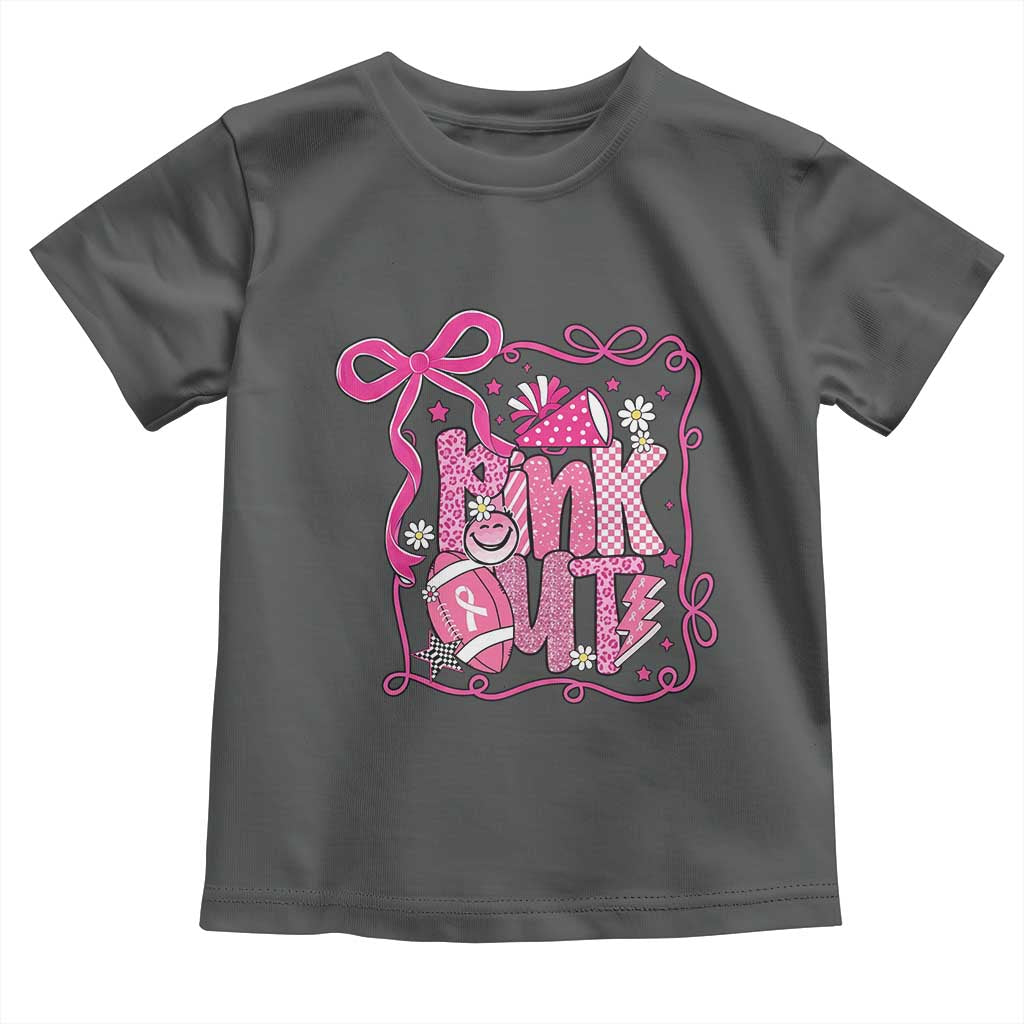 Pink Out Toddler T Shirt Football Support Breast Cancer Gift - Wonder Print Shop