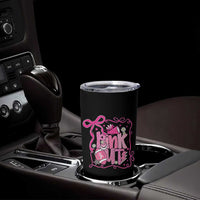 Pink Out Tumbler Cup Football Support Breast Cancer Gift