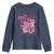 Pink Out Youth Sweatshirt Football Support Breast Cancer Gift - Wonder Print Shop