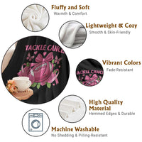 Tackle Cancer Throw Blanket Football Breast Cancer Awareness Pink Ribbon - Wonder Print Shop