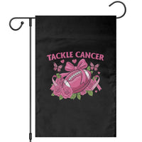 Tackle Cancer Garden Flag Football Breast Cancer Awareness Pink Ribbon - Wonder Print Shop