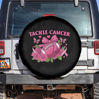 Tackle Cancer Spare Tire Cover Football Breast Cancer Awareness Pink Ribbon - Wonder Print Shop