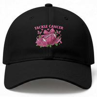 Tackle Cancer Baseball Cap Football Breast Cancer Awareness Pink Ribbon