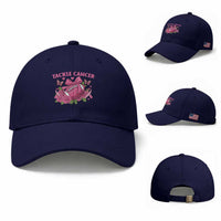 Tackle Cancer Baseball Cap Football Breast Cancer Awareness Pink Ribbon