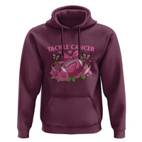 Tackle Cancer Hoodie Football Breast Cancer Awareness Pink Ribbon - Wonder Print Shop