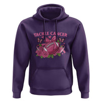 Tackle Cancer Hoodie Football Breast Cancer Awareness Pink Ribbon - Wonder Print Shop