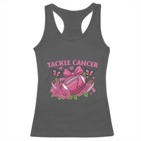 Tackle Cancer Racerback Tank Top Football Breast Cancer Awareness Pink Ribbon - Wonder Print Shop