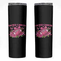 Tackle Cancer Skinny Tumbler Football Breast Cancer Awareness Pink Ribbon