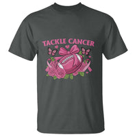 Tackle Cancer T Shirt Football Breast Cancer Awareness Pink Ribbon - Wonder Print Shop