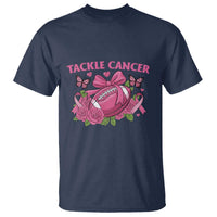 Tackle Cancer T Shirt Football Breast Cancer Awareness Pink Ribbon - Wonder Print Shop