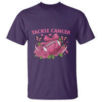 Tackle Cancer T Shirt Football Breast Cancer Awareness Pink Ribbon - Wonder Print Shop
