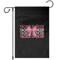 October Tackle Cancer Football Breast Cancer Awareness Garden Flag - Wonder Print Shop